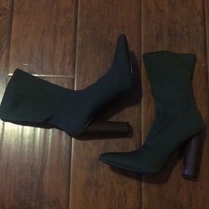 Olive Green Sock Booties